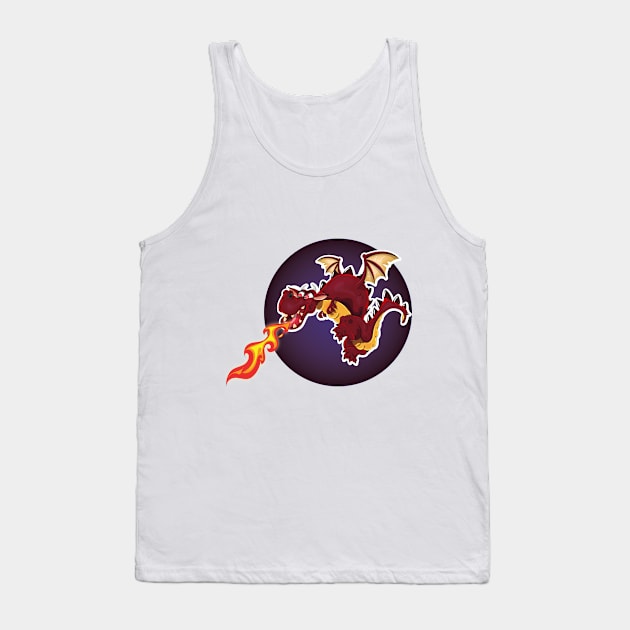 Fire Breathing Dragon Tank Top by nickemporium1